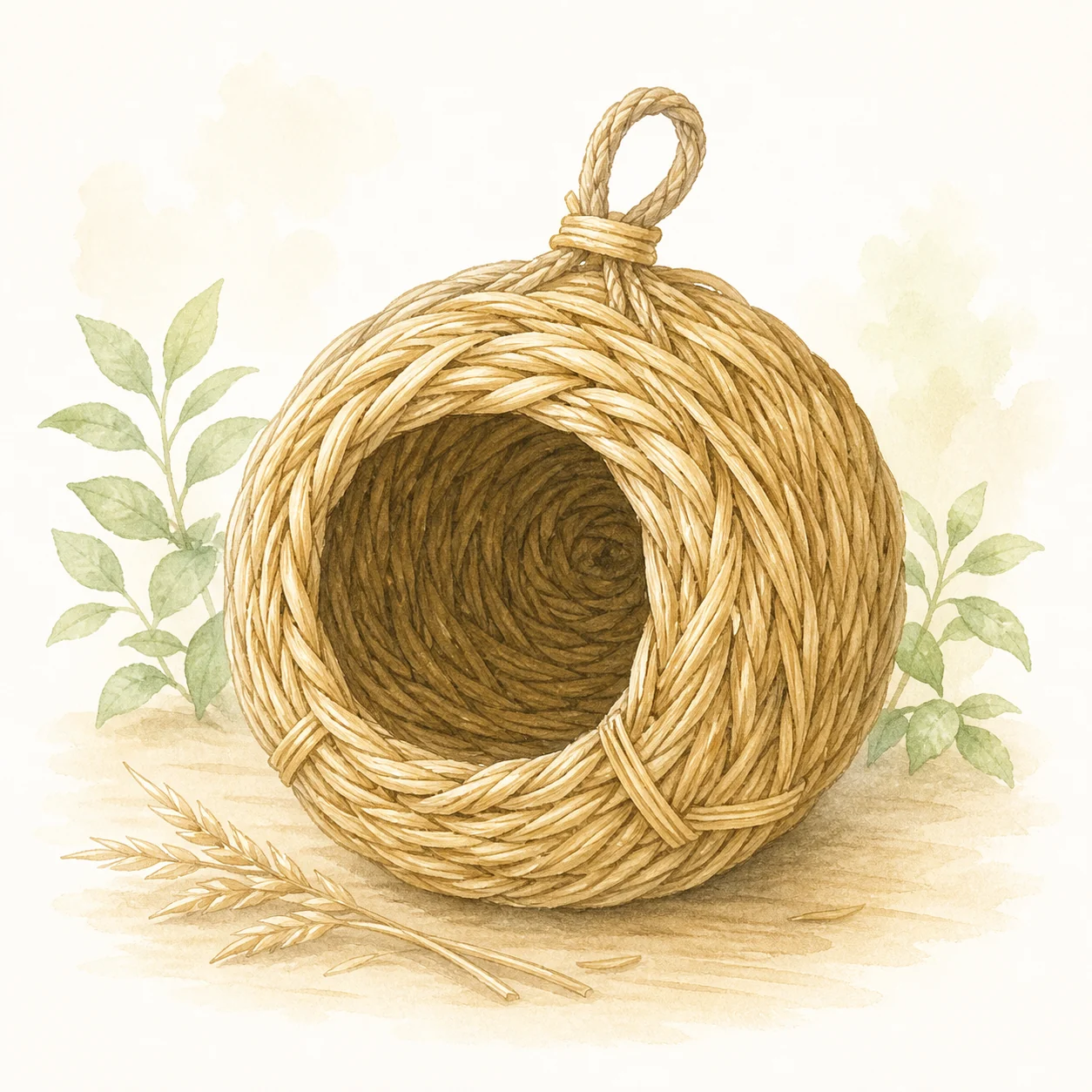 壷巣のイラスト