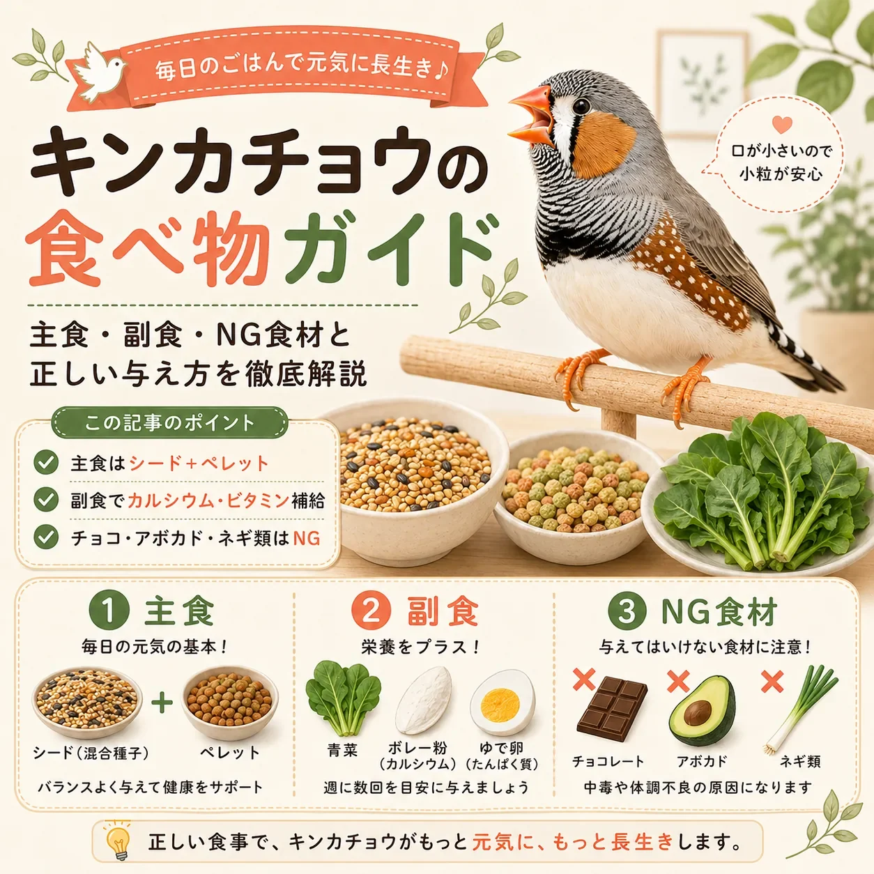 キンカチョウの食べ物グッズ仮画像