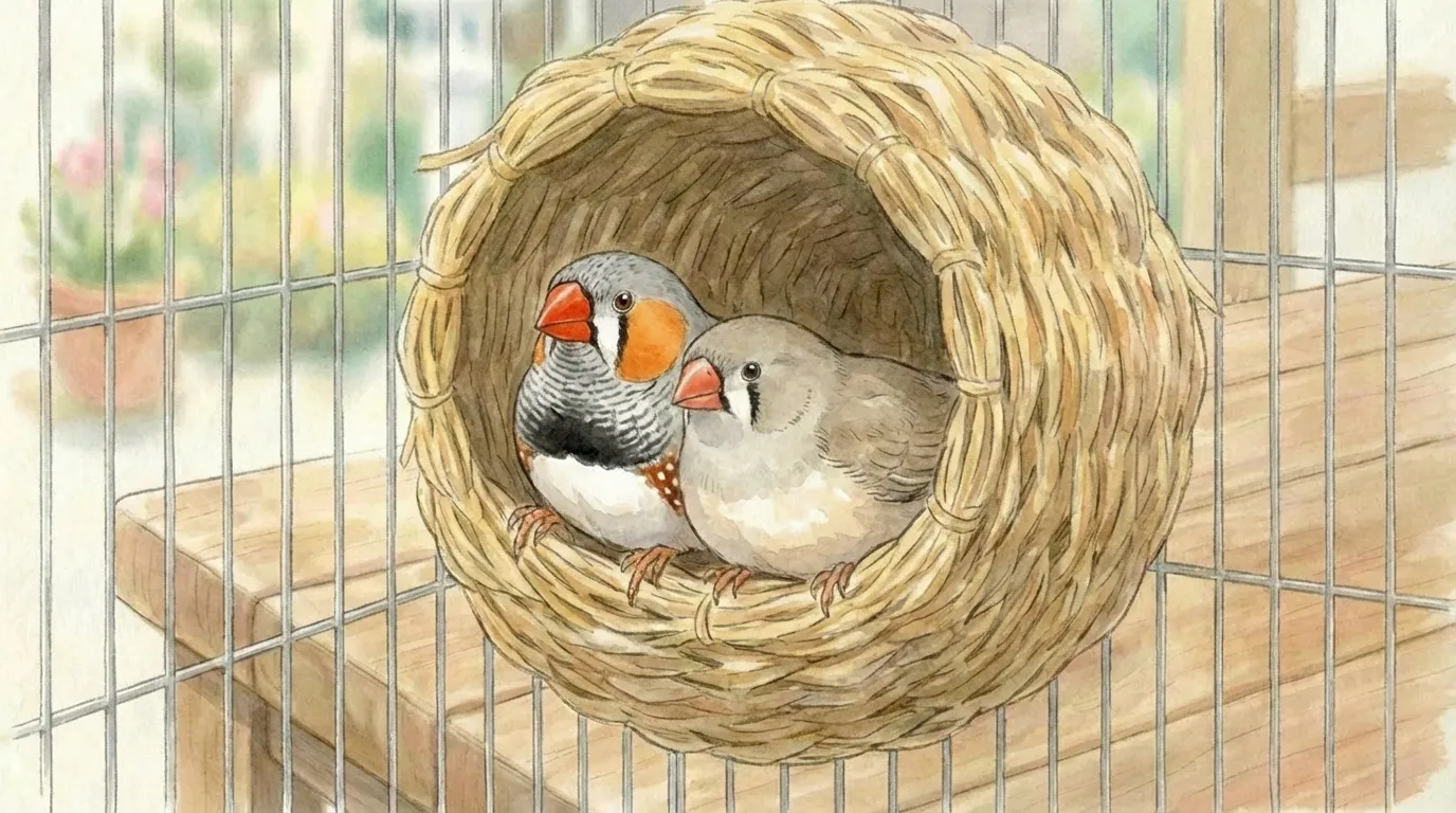 キンカチョウの巣